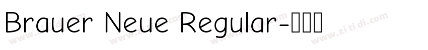Brauer Neue Regular字体转换